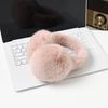 Womens Winter Fleece Ear Warmers - Soft Plush Earmuffs Cold Weather Unisex In White Pink Black Gray Beige Caramel