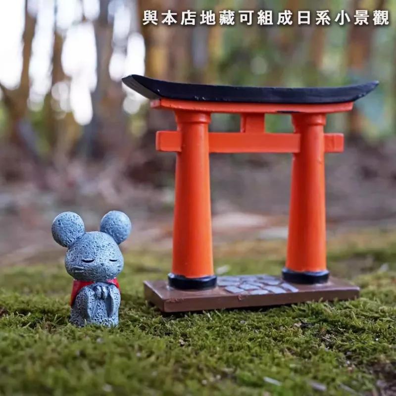 Japanese Multi-sizes Torii Gate Aquarium Decor Miniature Ornament Garden Shrine Shinto Landscape Micro Decoration Simulation