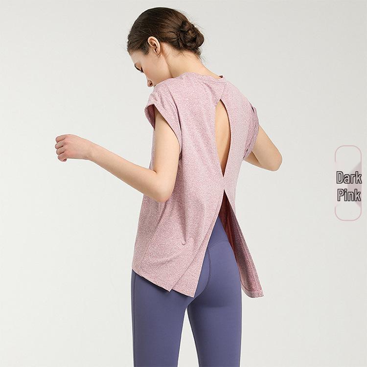 

Женская быстросохнущая спортивная футболка с коротким рукавом для йоги и бега Medium