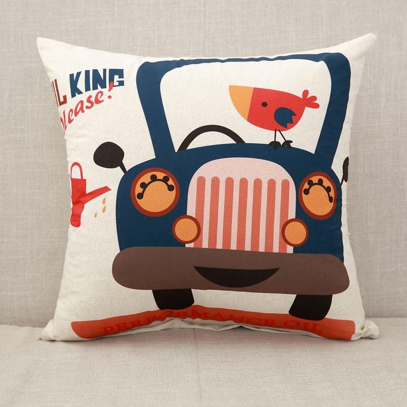 Cartoon Gift Pillow Sofa Bay Window Linen Cushion Cover
