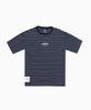 Keonbeoseu Striped Logo Loose Fit T-Shirt Obsidian Ucj690-695