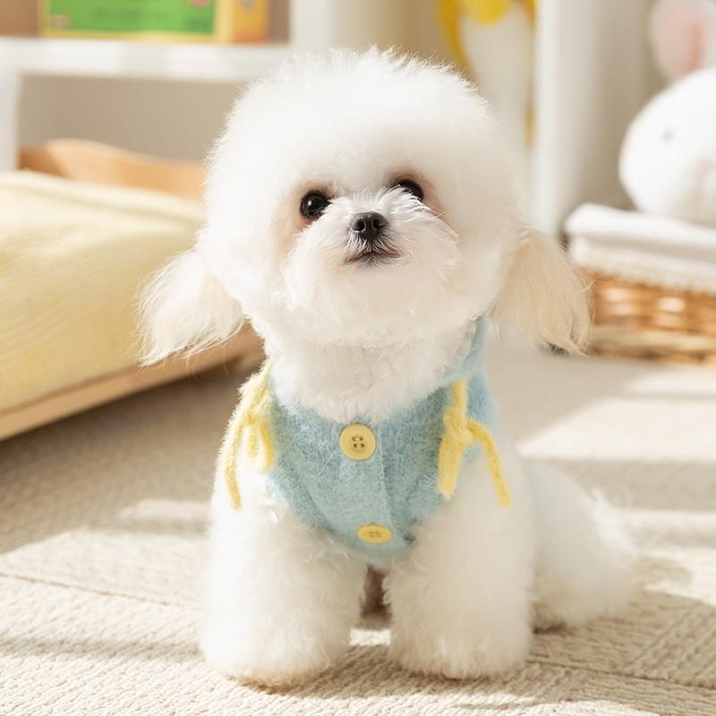 Pet Hooded Sweater Small Dogs Cats - Faux Mink Fur Knit Pullover In Ins Style XS To XL