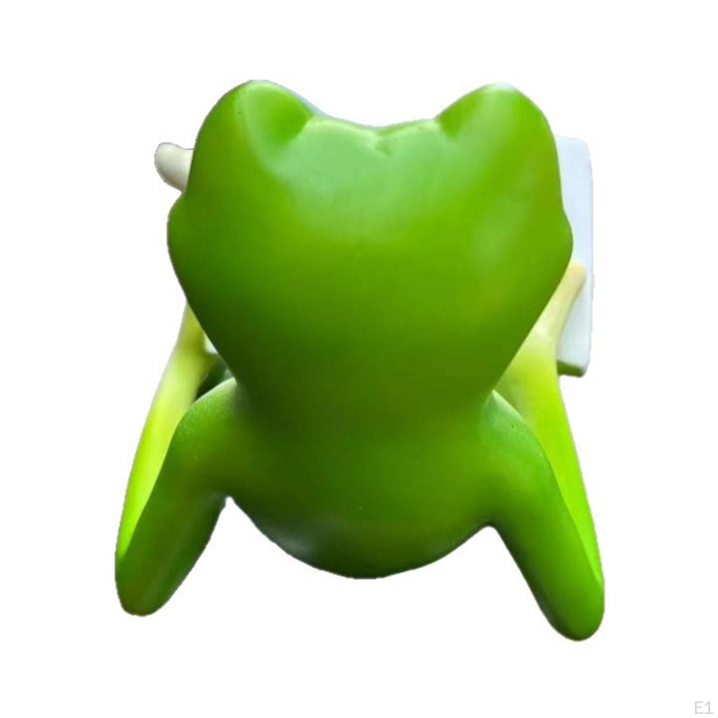 Frog Statue Sculpture Hand Painted Adorable Resin Crafts Miniature Figurine for Home Office Bedroom
