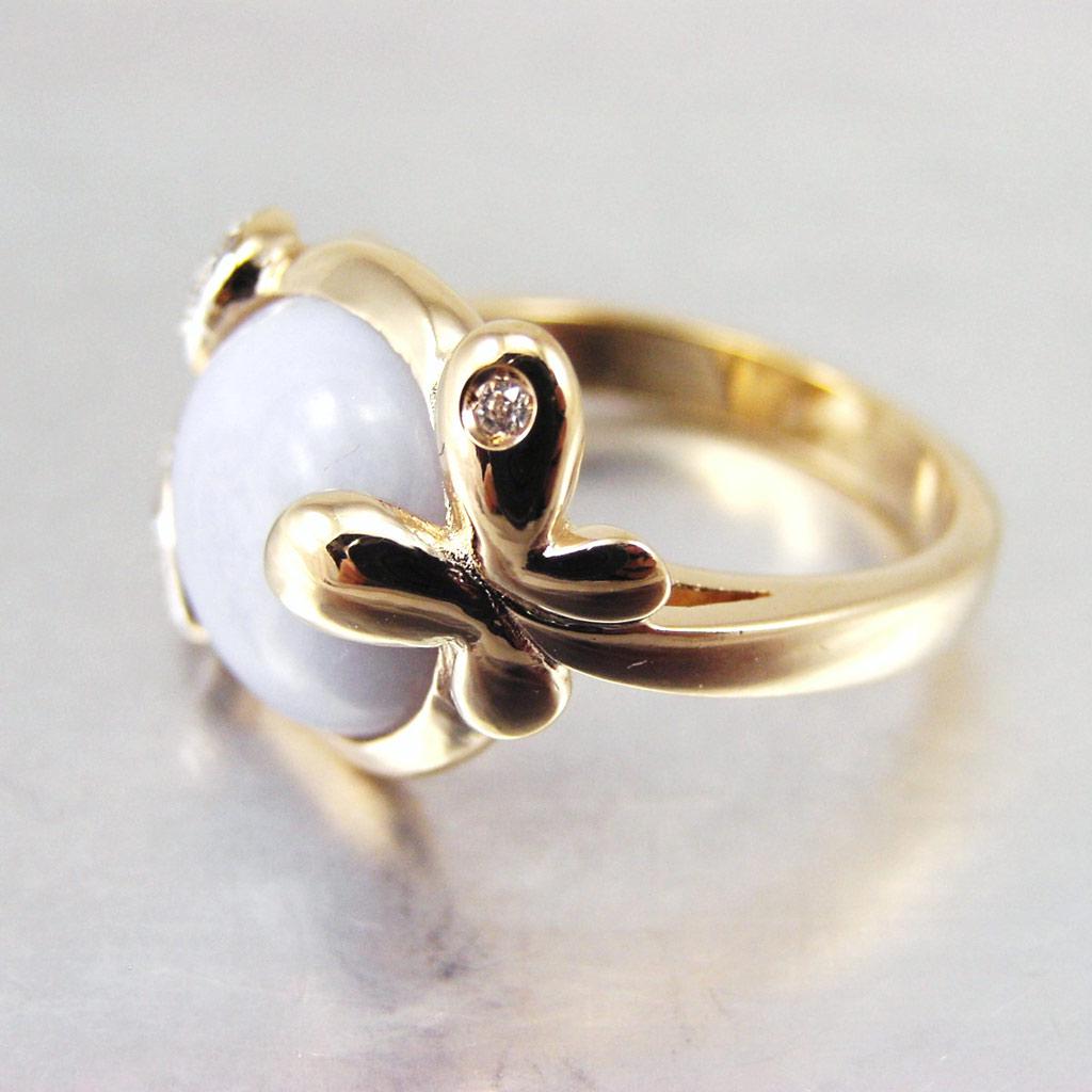 Purple Gold 'Butterfly Light' Ring