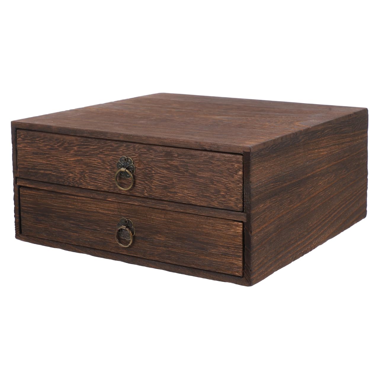 Amosfun Wooden Desktop Desktop Storage Small Item Accessory Compact 6 x x inches Organizer, 2-Drawer, Box, Organizer, Organizer, Size, 8.9 2.4