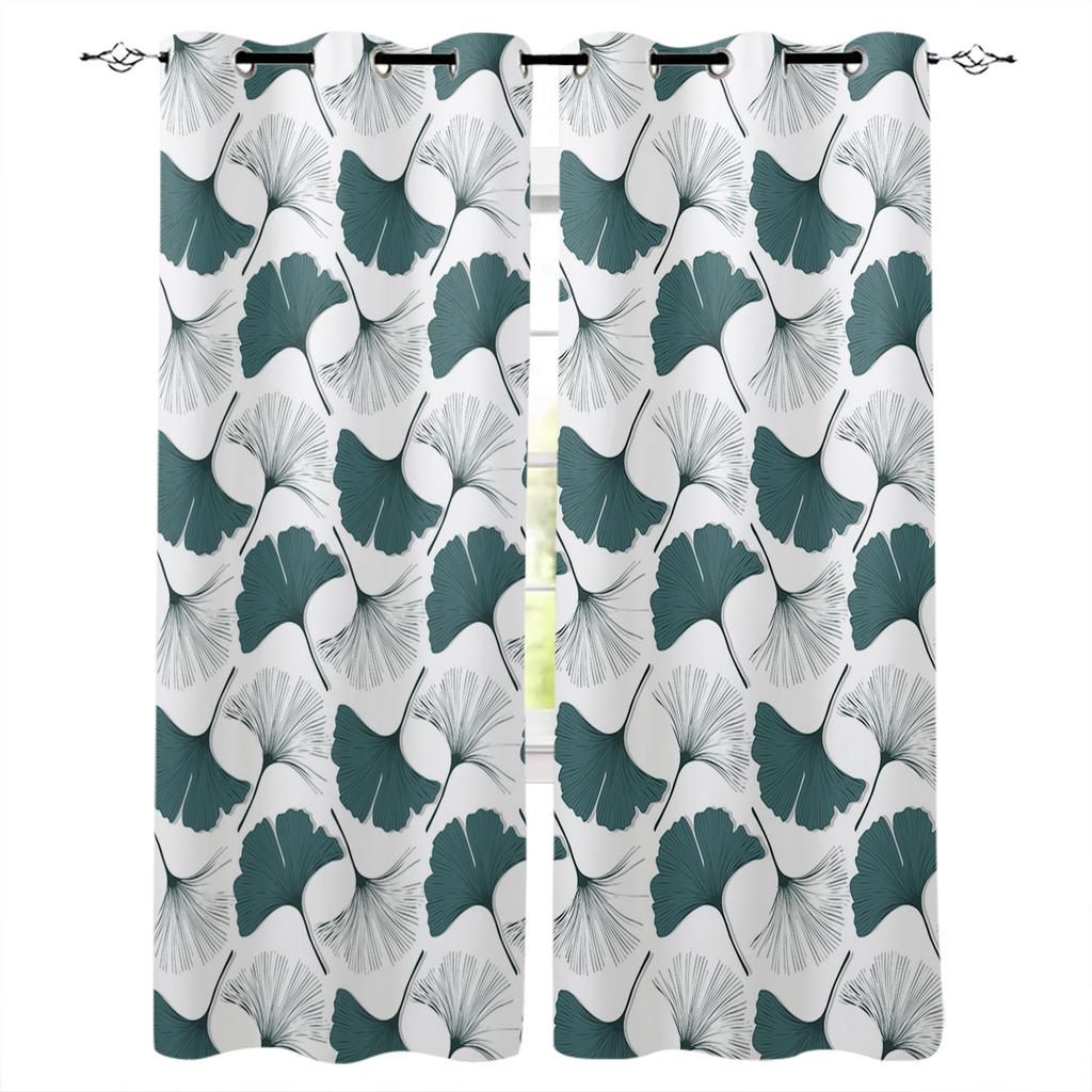 Rideaux de Fenêtre Aquarelle Bleue Panneaux de Rideaux de Cuisine Rideaux Décoration Intérieure pour Salon Rideaux pour Chambre à Coucher