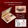 St. Xi Eight-Color Earth Tone Palette: Eyeshadow, Highlighter, Blush & Eyeliner - Non-Smudging, Low Saturation.