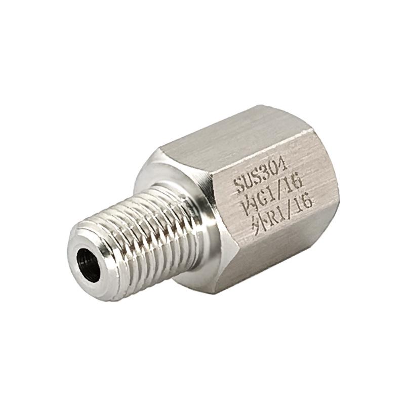 

Female G1/16 BSP to Male R1/16 BSPT Stainless Steel Reducing Adapter