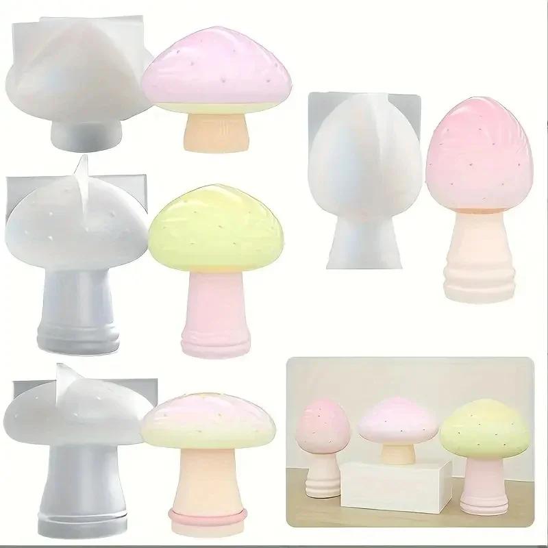 A Top Quality Mushroom Shape Silicone Mold for Handmade Candle Plaster Soap Epoxy Resin Chocolate Decoration Gypsum Ice DIY