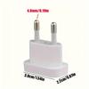 US To EU Travel Plug Adapter, AC Power Outlet Converter for Europe UK Australia, 2 Prong Type C International Wall Socket Adapto