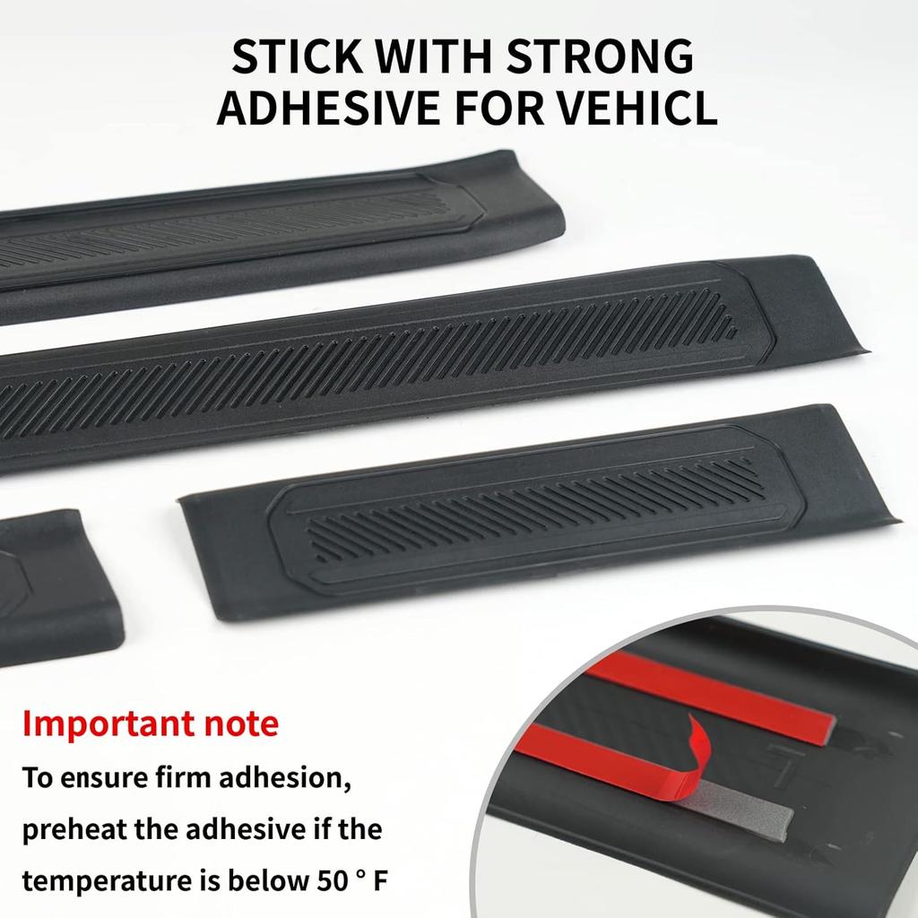 Door Sill Guard 4 PCS Set Ford Bronco Door Entry Guards Accessory, Anti Scratch Door Sill Protector Compatible For Ford Bronco 4 Door -2025 (Not For