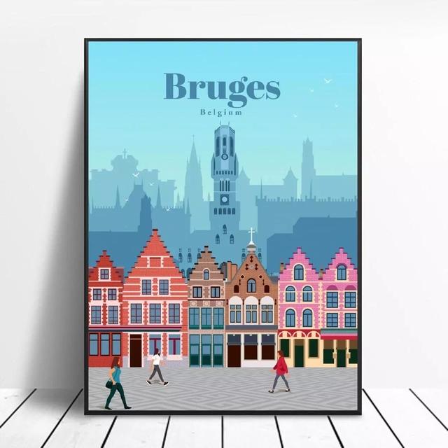 City Map Poster London New York Paris Spain Nordic Wall Art Canvas Painting Wall Pictures For Living Room Home Decoration No Frame