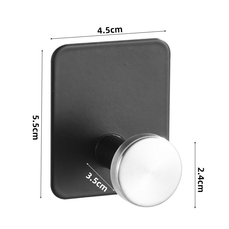 Stainless Steel Punch-Free Wall-Mounted Couple Coat Hooks