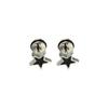 Unique Stainless Steel Skull Ear Piercings Goth Ear Studs Earrings Comfortable Wear Party Makeup for Fashion Enthusiasts