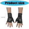 Lightweight Fingerless Gloves Punk Edge Decor Breathable Fabric For Extended Outdoor Use