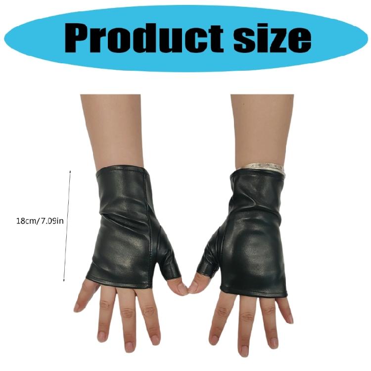 Lightweight Fingerless Gloves Punk Edge Decor Breathable Fabric For Extended Outdoor Use
