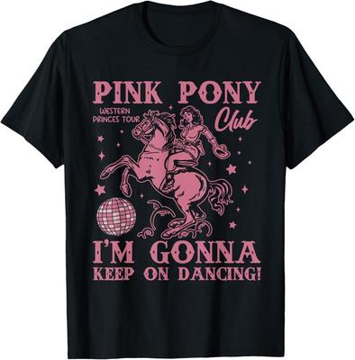 Cute Pink Girl Pony Club I'm Gonna Keep On Dancing T-Shirt Unisex T-Shirt