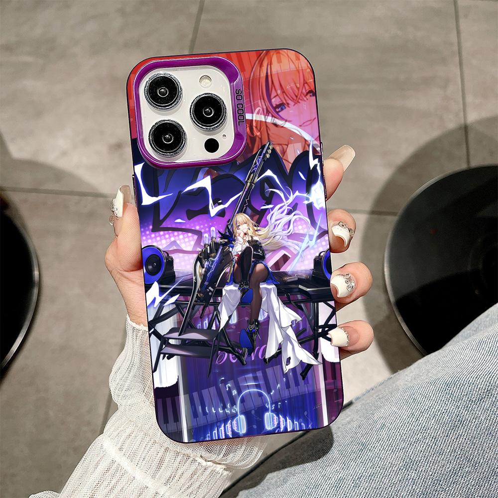 HSR Serval Purple Translucent Mobile Phone Case for iPhone 17 16 15 14 13 12 11 X XR XS Air Pro Max Plus Colorful Cover