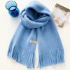 Imitation cashmere cloth label knitted scarf women's autumn and winter thickened warm versatile student couple wool circumference