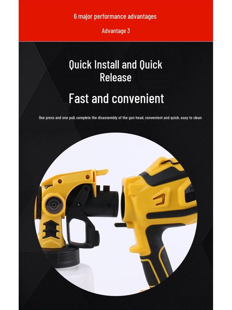 High-Power Portable Electric Paint Spray Gun for Latex Paint