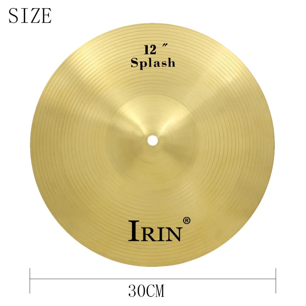 IRIN Brass Cymbal 8''10''12'' Inch Gold Gong Jazz Drum Durable Brass Splash Crash Kide Hi-Hat Cymbals Percussion Accessory