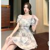 Women's Summer Mesh Patchwork Dress Sweet Spring Elegant Vintage Spring Dresses