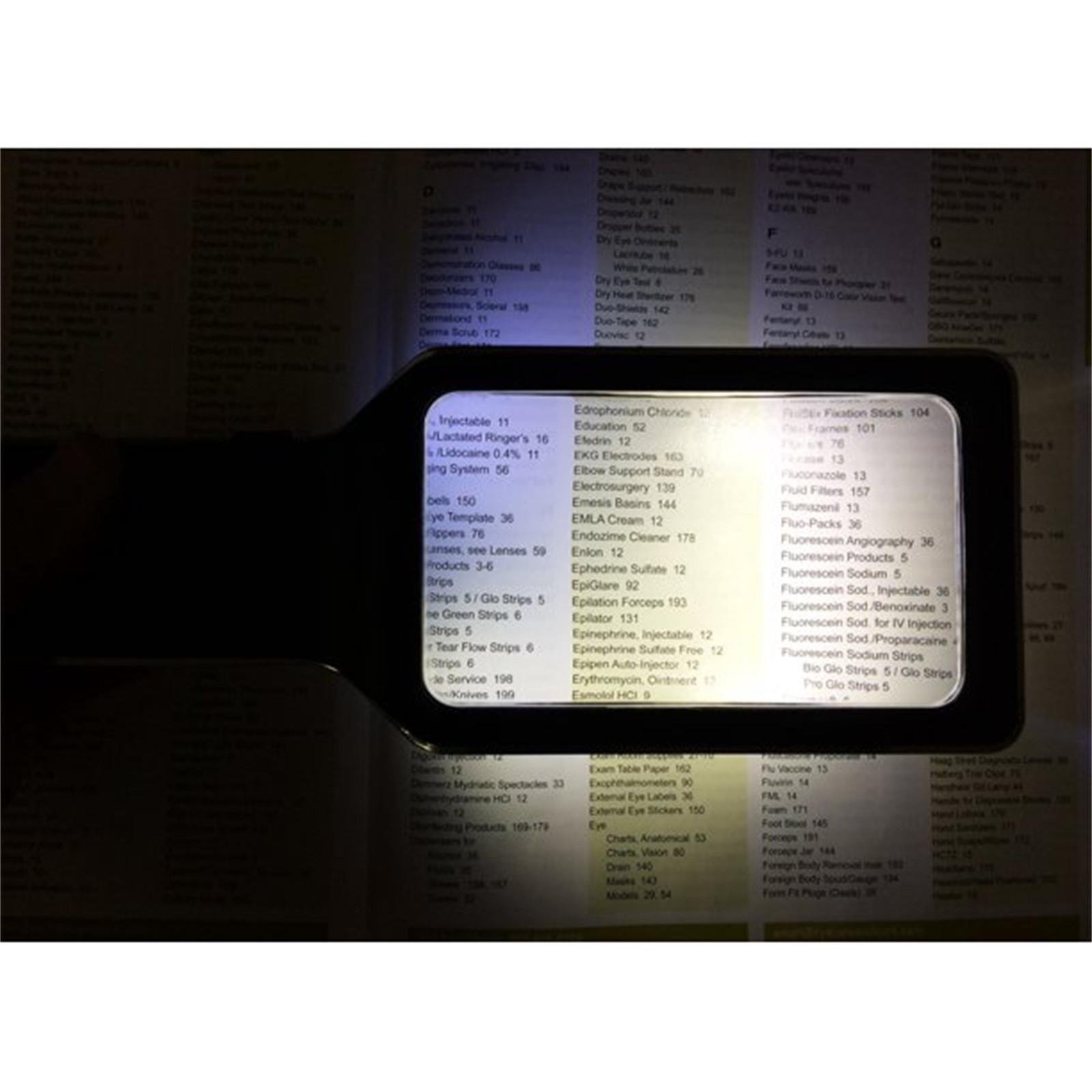 

Square Hand-held Portable Magnifying Glass With Mother Mirror With LED Lamp Reading Maintenance Newspaper For The Elderly (battery) One Size чорний