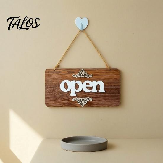 Wooden House Sign, Nordic Minimalist Style Wood Sign, Durable Wall Decoration Hanging Sign, for Coffee Shop Barber Shop Entrance