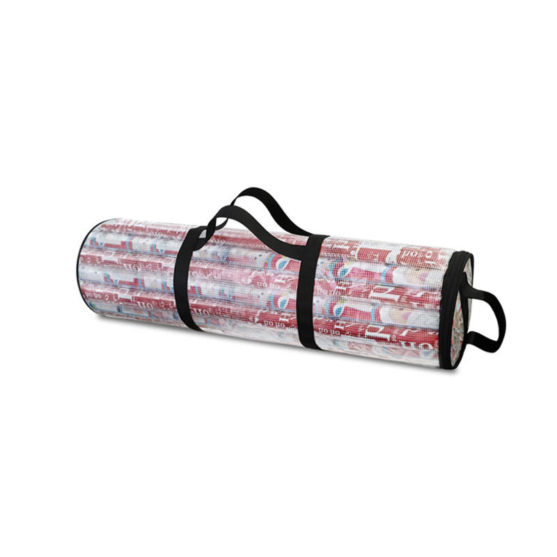 Christmas Wrapping Paper Storage Container Clear Gift Wrapping Paper Holder Bag for Easy Carrying