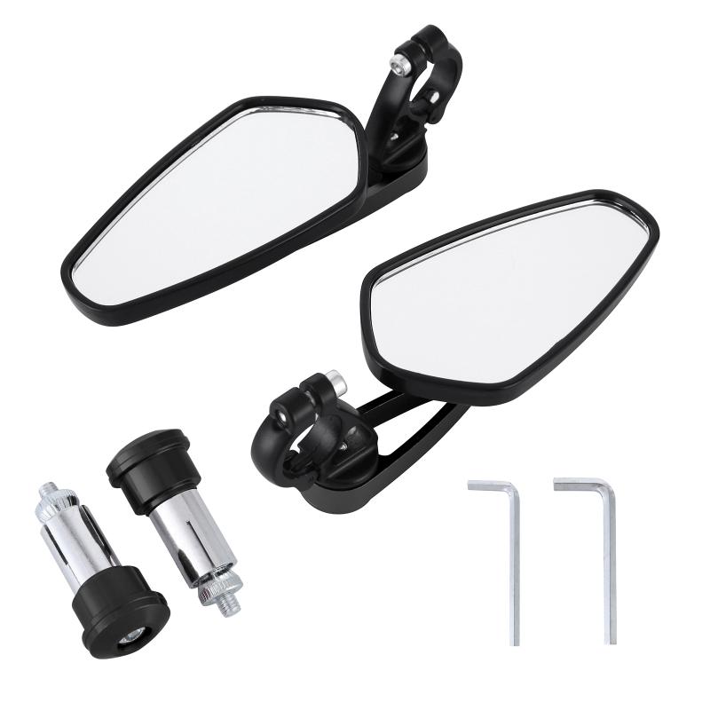 

Left & Right Universal Motorcycle 7/8 22mm Bar End Rearview Side Mirrors 2004-301 Red Black Gold Silver чёрный