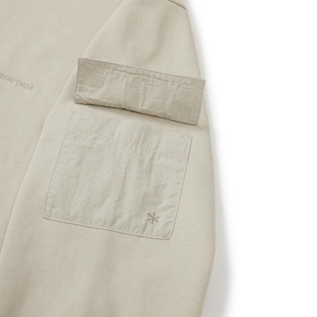 Snow Peak Land Pocket Hood Anorak Parka Hoodie for Men and Light Size M T-Shirt GS-S25FMFHD60 Women, Beige,