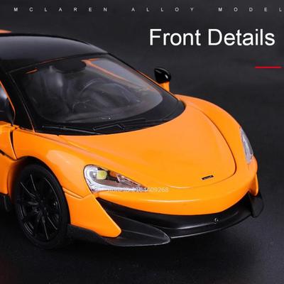 1:Échelle 32 600LT Senna Modèle de Voiture Jouet Alliage Moulé sous Pression Portes Ouvertes Rappel Son Lumière Véhicules Miniatures Cadeaux Parfaits pour Garçons