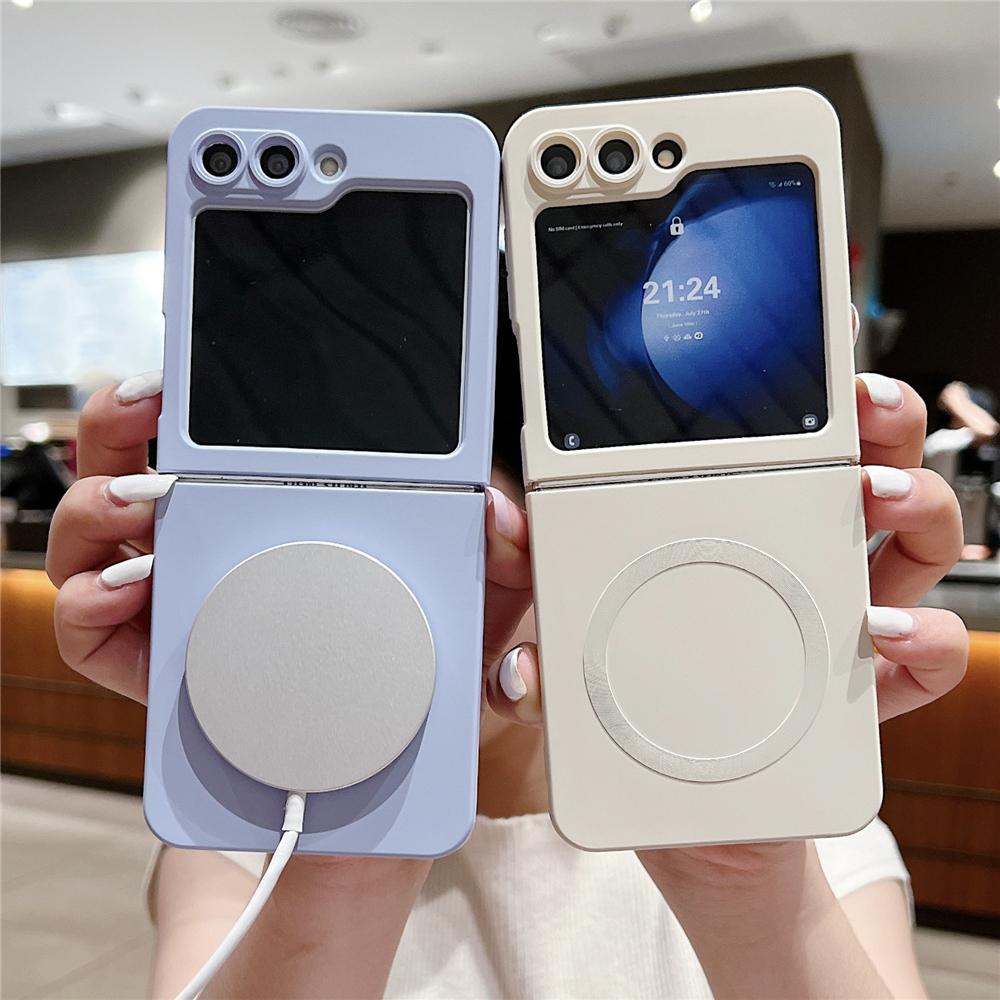 Magnetický obal z tekutého silikonu pro Samsung Galaxy Z Flip 7 6 5 4 3 Bezdrátové nabíjení Nárazuvzdorná ochrana Měkký kryt pro ZFlip7