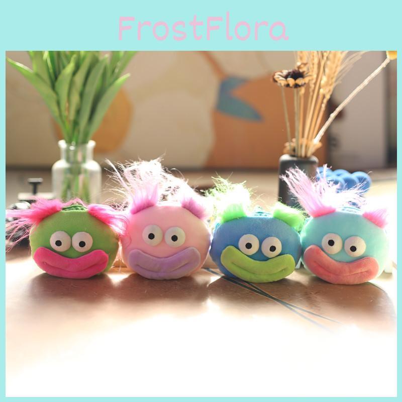 Adorable Big-eyed Sausage Plush Doll Keychain With Soft Pp Cotton Filling