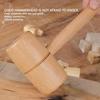 Comfortable Round Head High-Hardness Mallet, Beech Wood Hammer for Woodworking, Wood Carving, and Leathercraft, DIY Carpentry Tool for Woodworking Ent