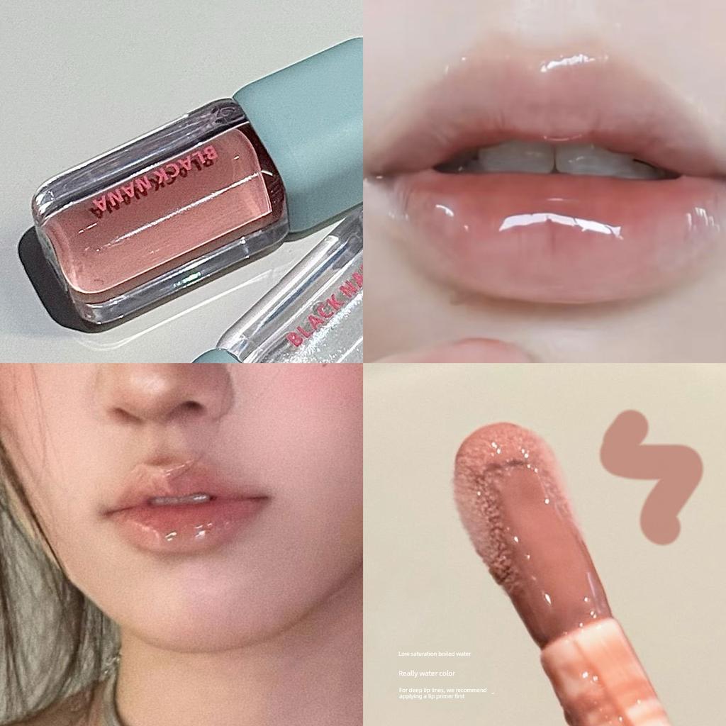 No Makeup in the Morning! Lip Gloss with a Mirror-Like Finish, Moisturizing and Long-Lasting, Shiny Nude Color Lipstick