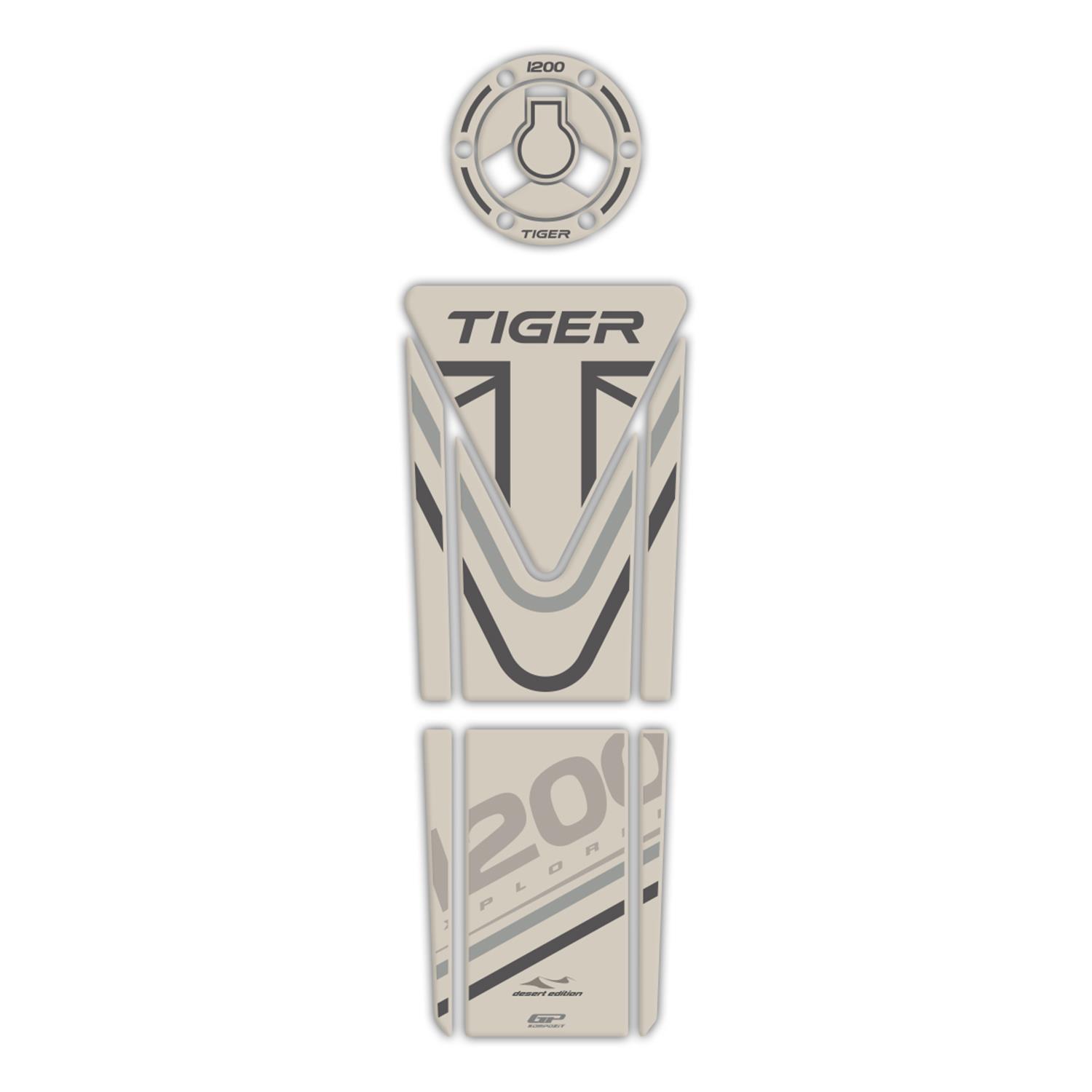 

GP Composite Triumph Tiger 1200 2014-2016 Compatible Tank Pad Set Sand