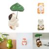 Modern Minimalist Wood Carving Lucky Cat Decorative Figurine For Office Desk And Giftgiving