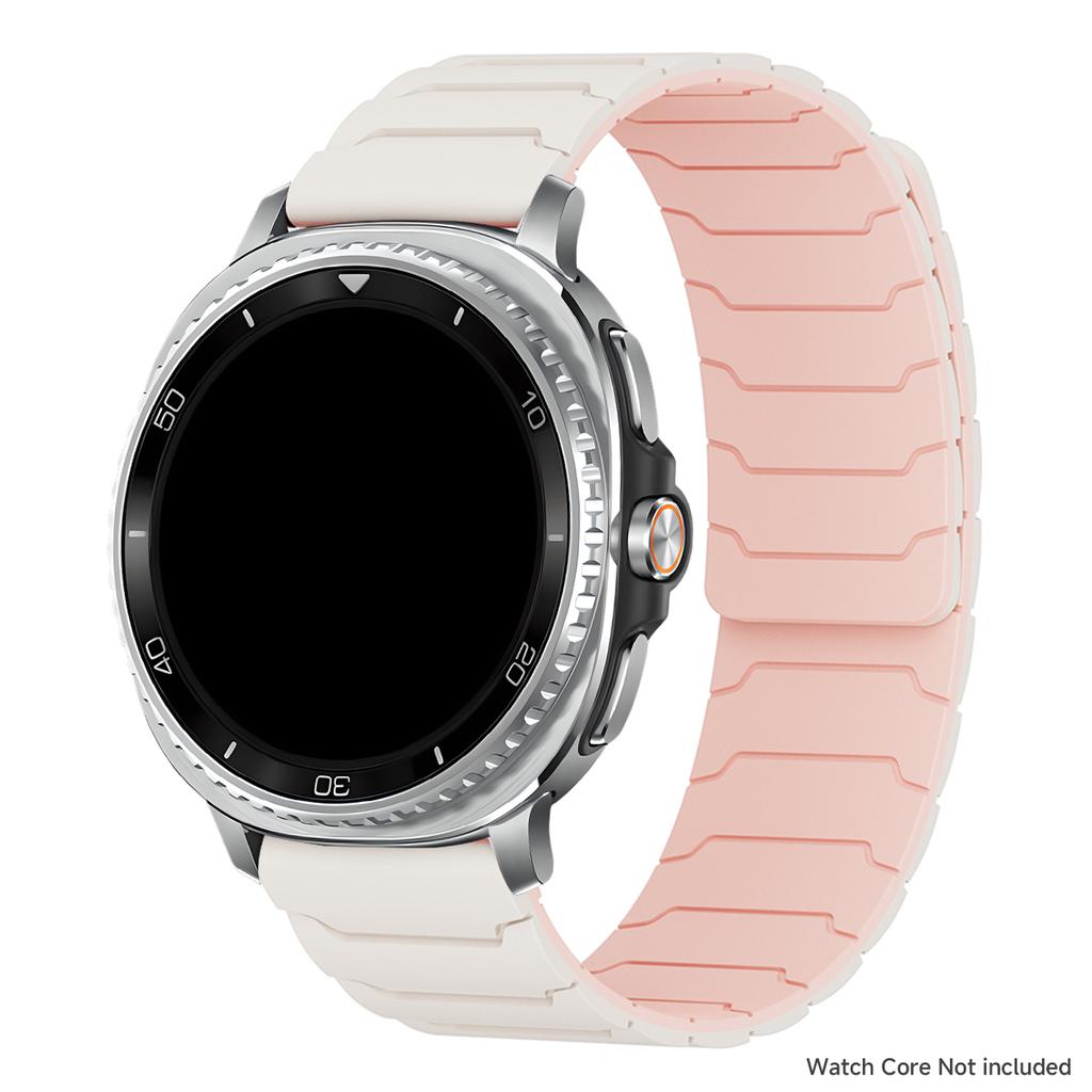 Magnetic Loop Strap for Samsung Galaxy Watch 8/8 Classic Silicone Sport Band for Galaxy Ultra 2025/7 Ultra Two-tone Bracelet