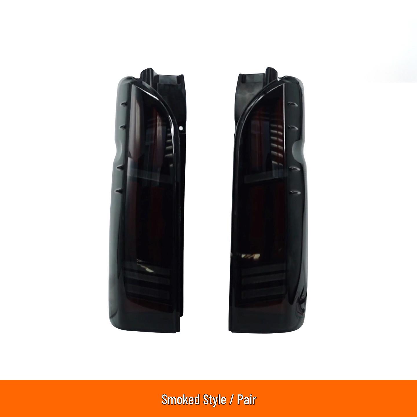 Compatible with 05-18 Toyota Hiace LED Rear Tail Light with Sequential Turn Signal and Brake Light Assembly.
