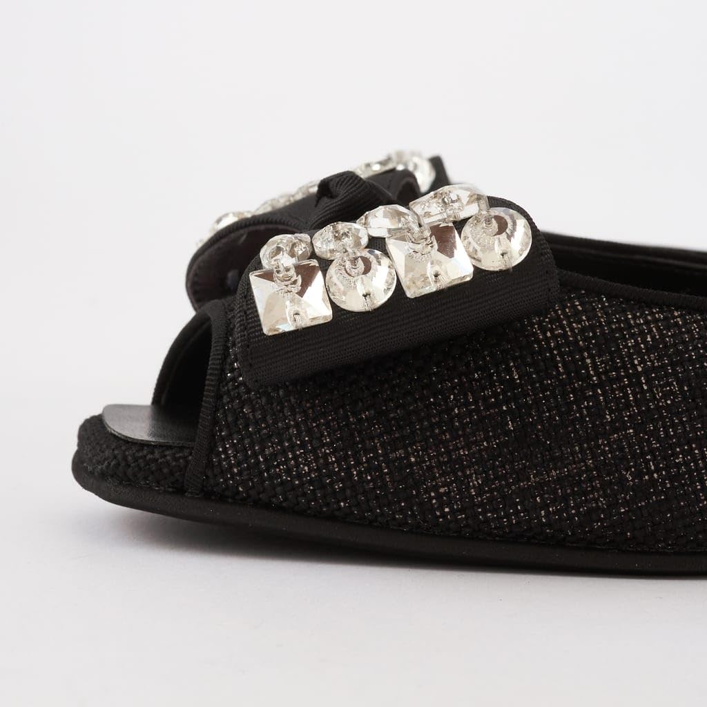 Flache Schuhe mit niedrigem Absatz Hergestellt in Japan Schwarz 131015200008 [Diana] 22.0cm