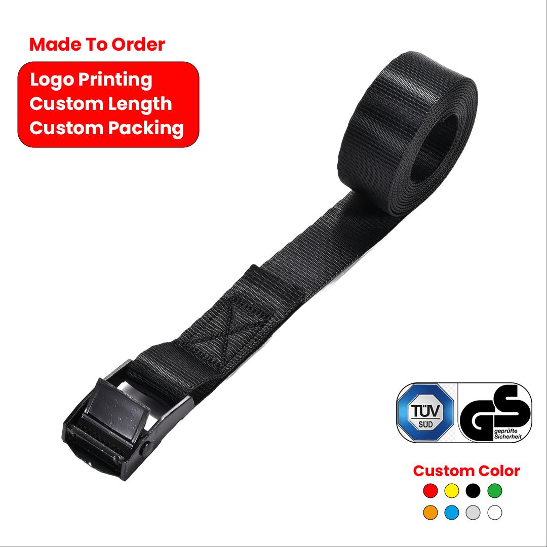 Made to Order 250kgs 25mm Black E-coating Cam Lock Buckle Tie Down Straps Cargo Lashing Strap Endless Cam Buckle Tie Down Strap 1 in(2.54cm)&250 kg зелёный