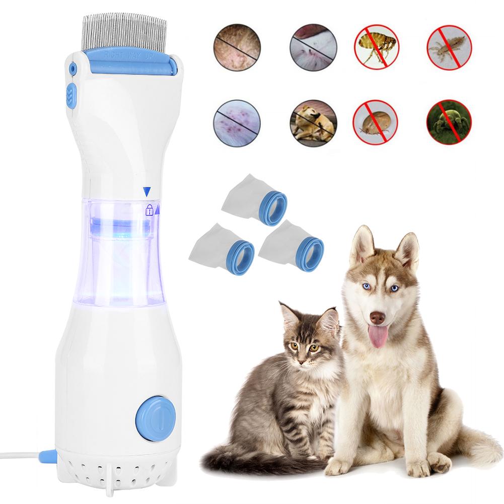 Pettine Elettrico Anti-pidocchi 2 In 1 – Aspira Pidocchi E Lendini, Denti In Acciaio, Per Cani Gatti E Persone, Ricaricabile USB