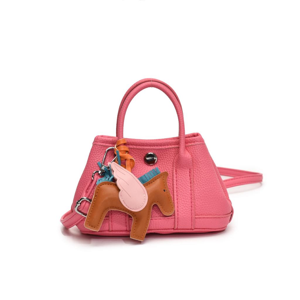 Girls' Mini Crossbody Tote Bag - Solid Color Handbag & Coin Purse for Outings