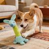 Pet Toy Pineapple Pattern Cartoon Giraffe Shape Bite-Resistant Plush Squeaky Dog Toy with Built-in Sound Long Neck Design Chew Toy