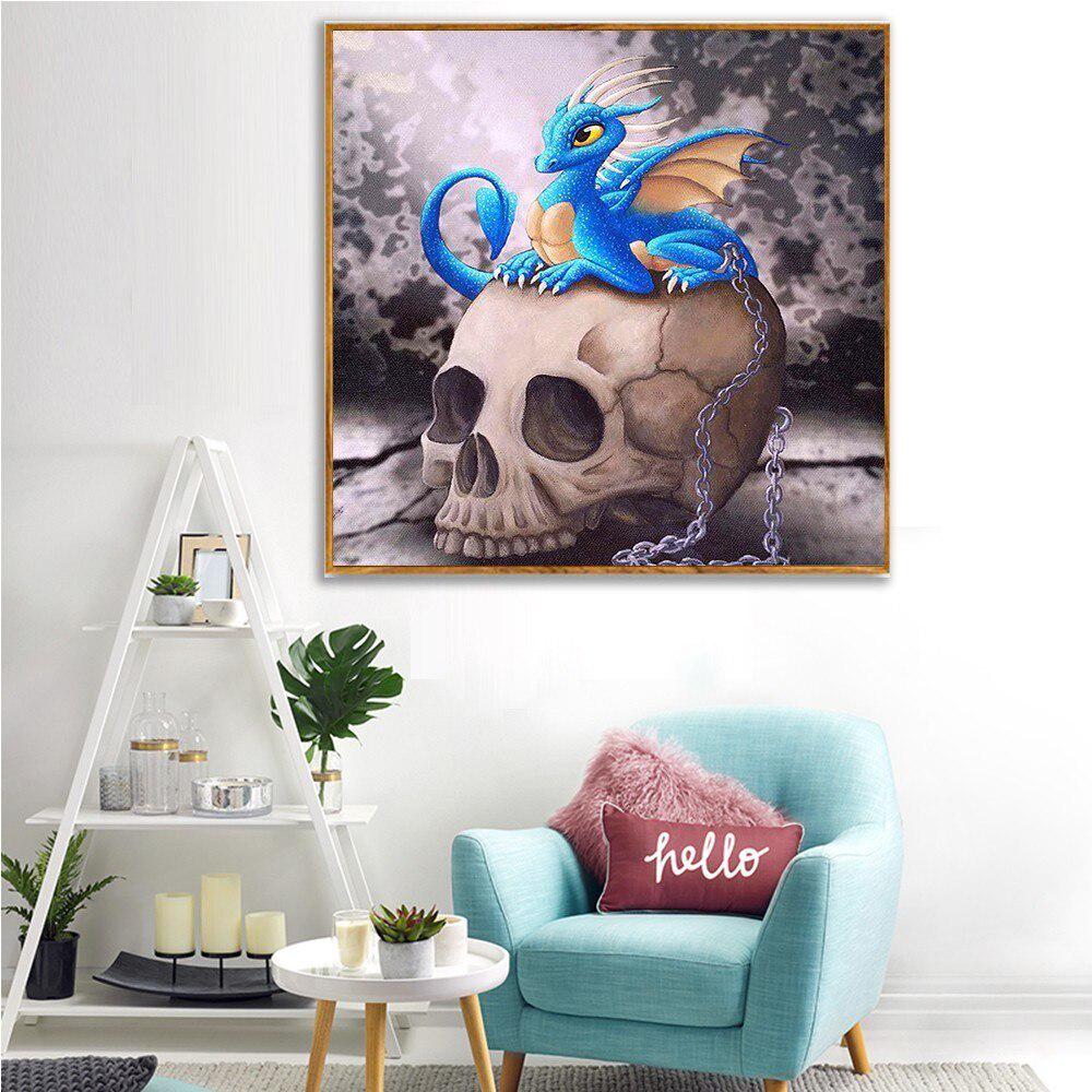 DIY Diamond Painting Full Round Skull Diamond Embroidery Mosaic Full Display Picture Of Rhinestones