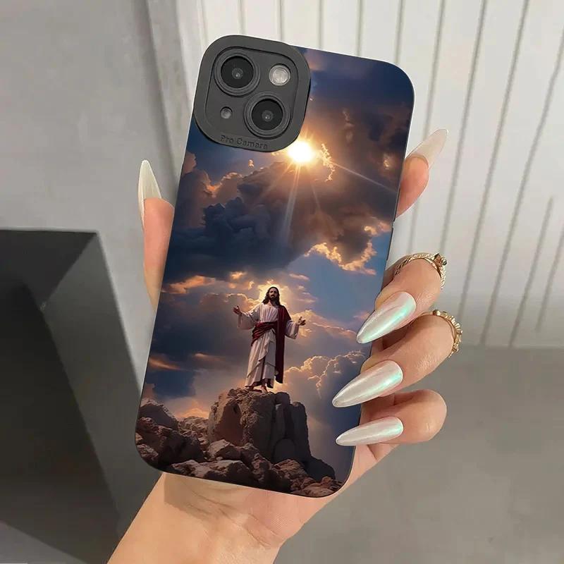Cross Pattern Element Design Phone Case For iPhone 16 15 14 Pro Max 13 12 11 XS X XR 7 8 16 Plus SE 2022 Shockproof Bumper Cover