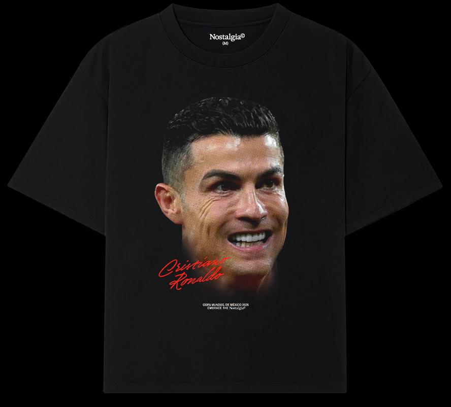 CR7 BIG HEAD Graphic T-shirt Men Women Fashion Hip Hop Short Sleeves Cotton Oversized Streetwear Harajuku Y2k High Quality Female Male Clothing