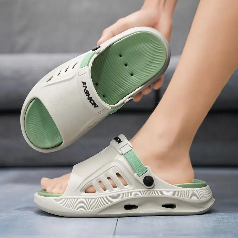 Fashion Platform Men's Shoe Beach Original Fun Rubber 2025 Slides Style Y2k Fashion Casual Low Price Adult Pvc Trend Eva Male Slipper