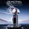 199-speed High-speed Cooling Fan Usb Charging Digital Display Large Wind Turbine Handheld Portable Fan Mini Cooling Fan 2026 Hot